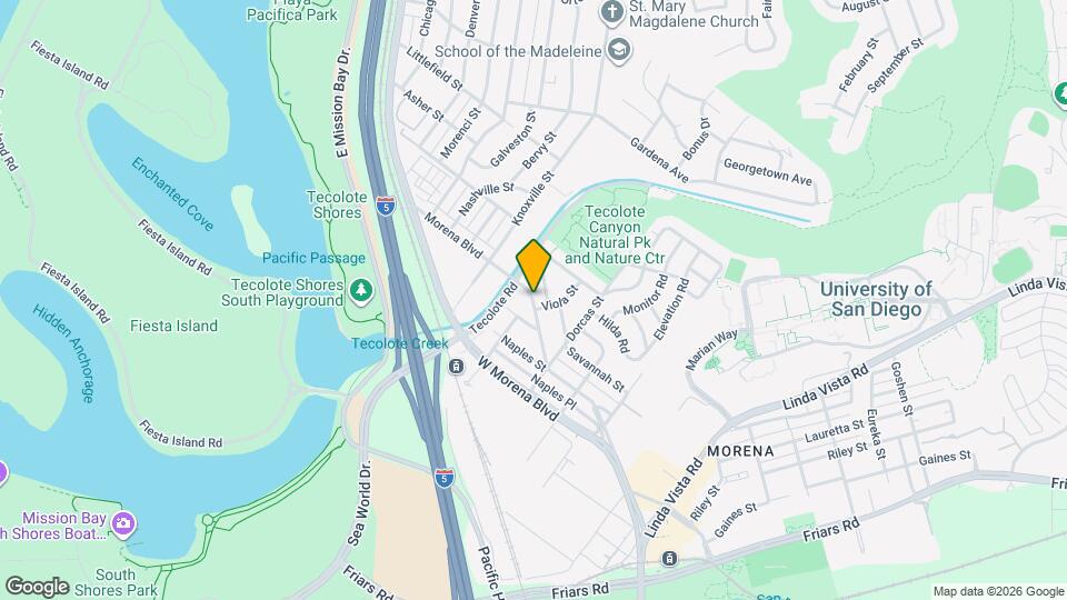 1313 Morena Blvd Mapa y Detalles de la Ubicación