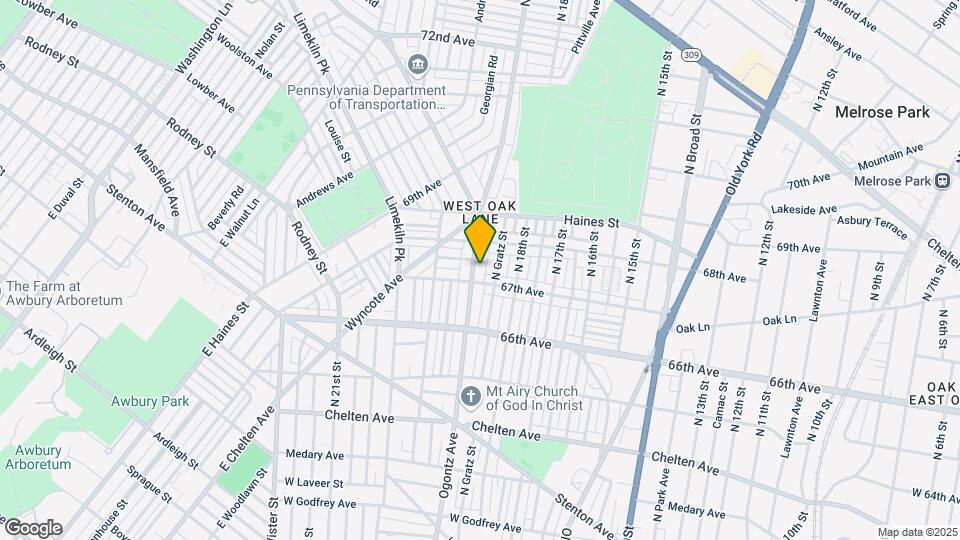 6707 Ogontz Ave Map and Location Details