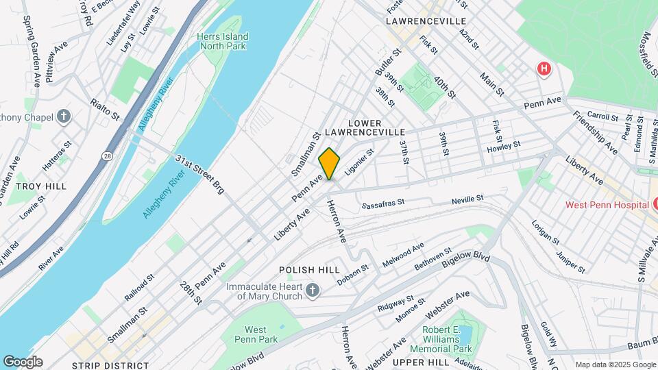 3343 Ligonier St Mapa y Detalles de la Ubicación