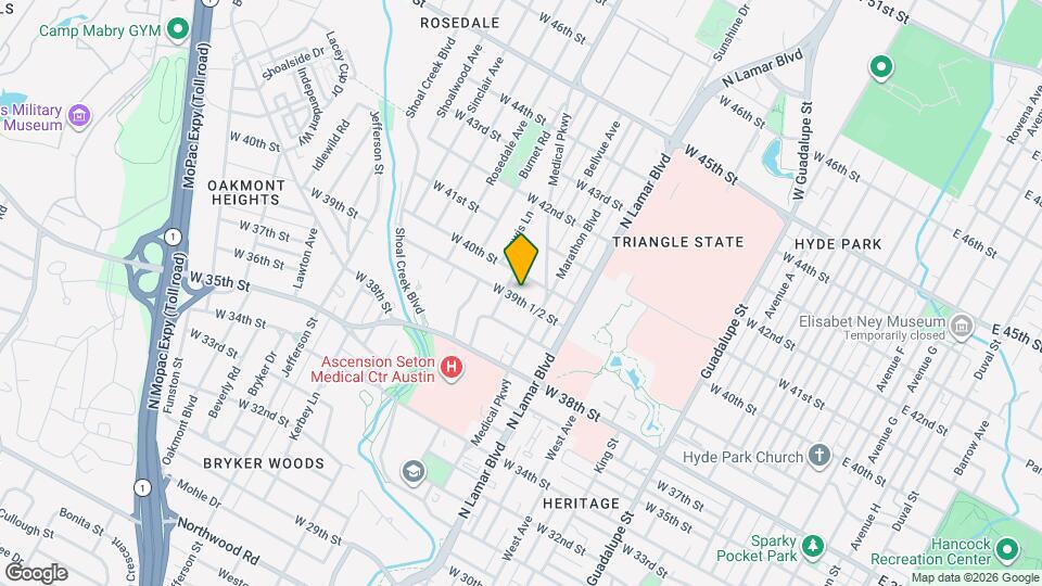 1206 W 22 1/2 St Map and Location Details