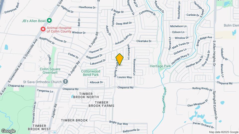 722 Rolling Hills Dr Mapa y Detalles de la Ubicación