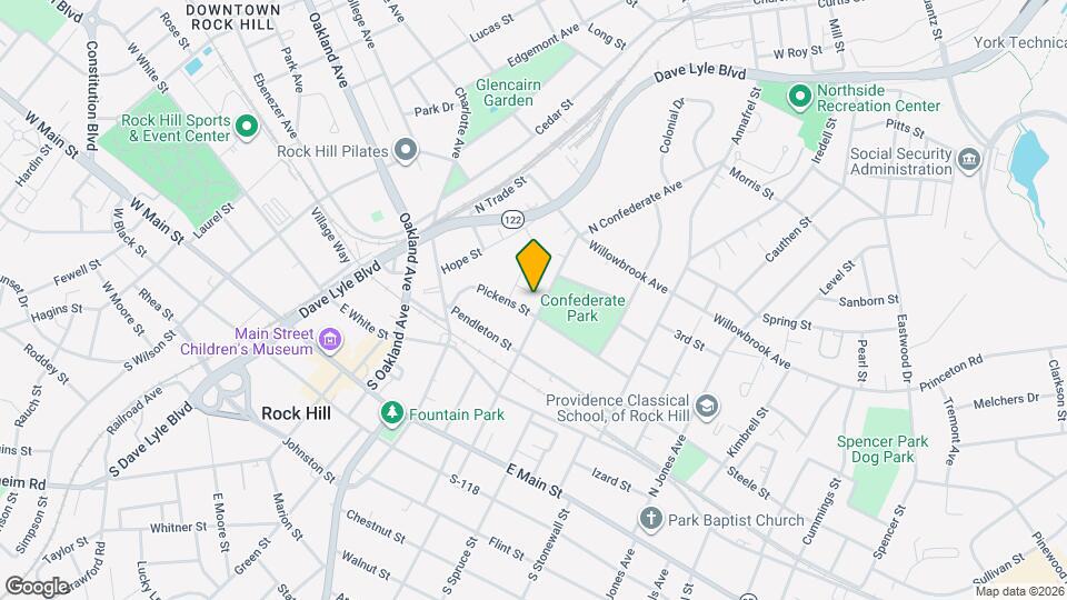 411 N Confederate Ave Map and Location Details