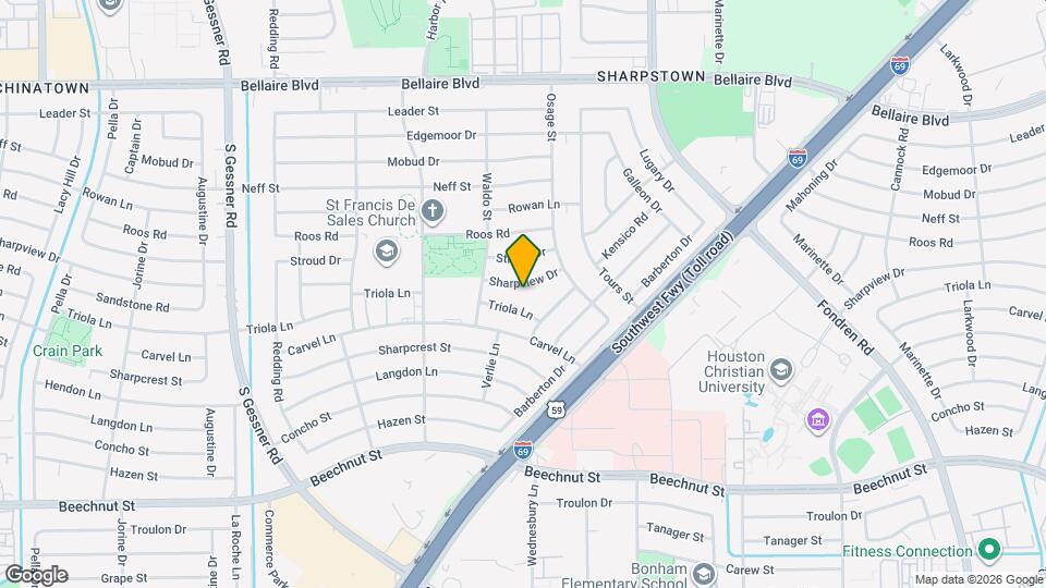 8003 Sharpview Dr Map and Location Details