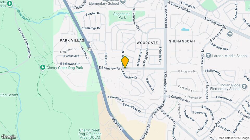 14605 E Belleview Dr Map and Location Details