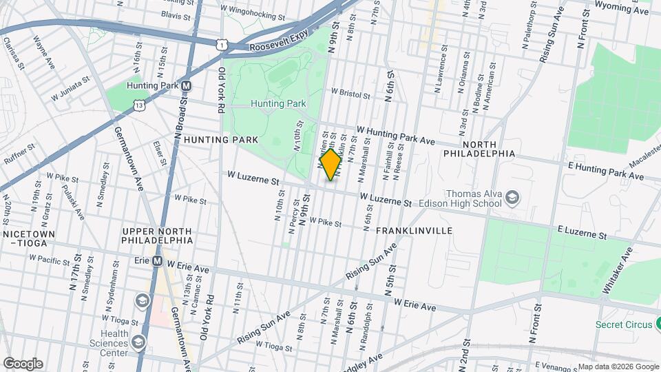 725 W Luzerne St Map and Location Details