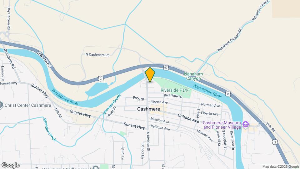 Cashmere Riverview Map and Location Details