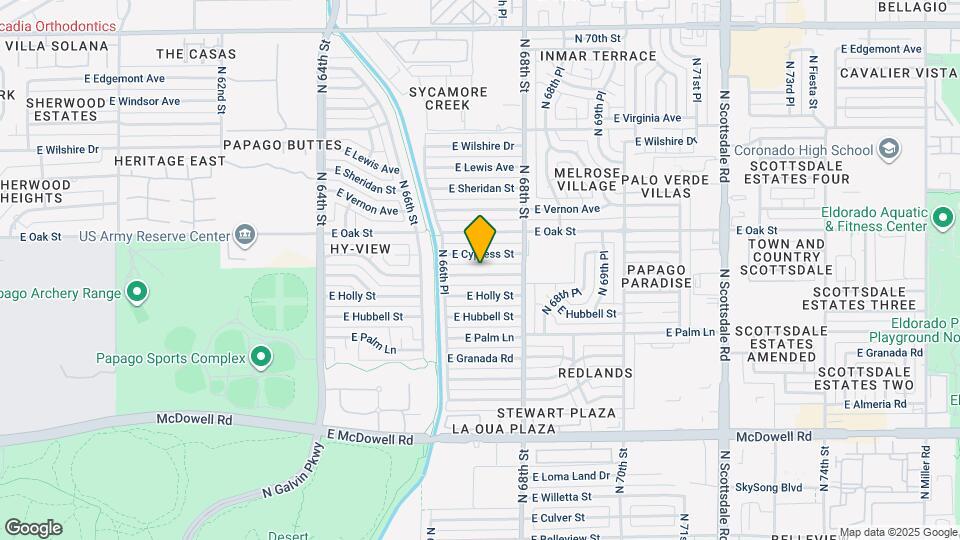 6708 E Monte Vista Rd Map and Location Details