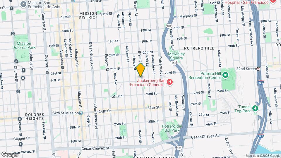2388-2390 Bryant St-Unit -2388 Map and Location Details
