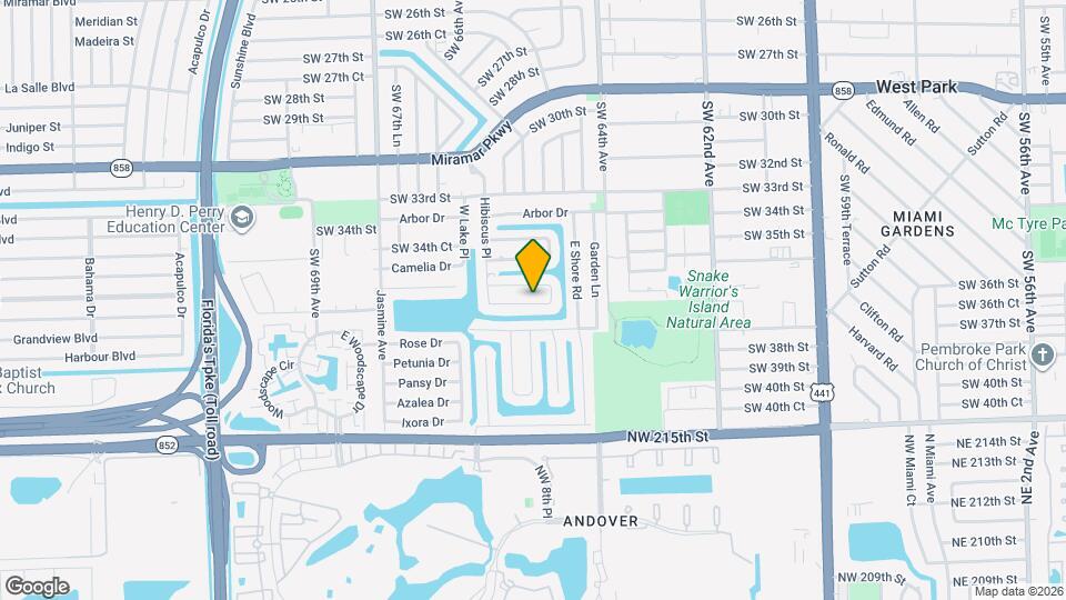 6613 Evergreen Dr Map and Location Details