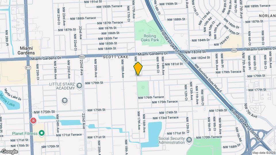 1620 NW 179th Terrace Map and Location Details