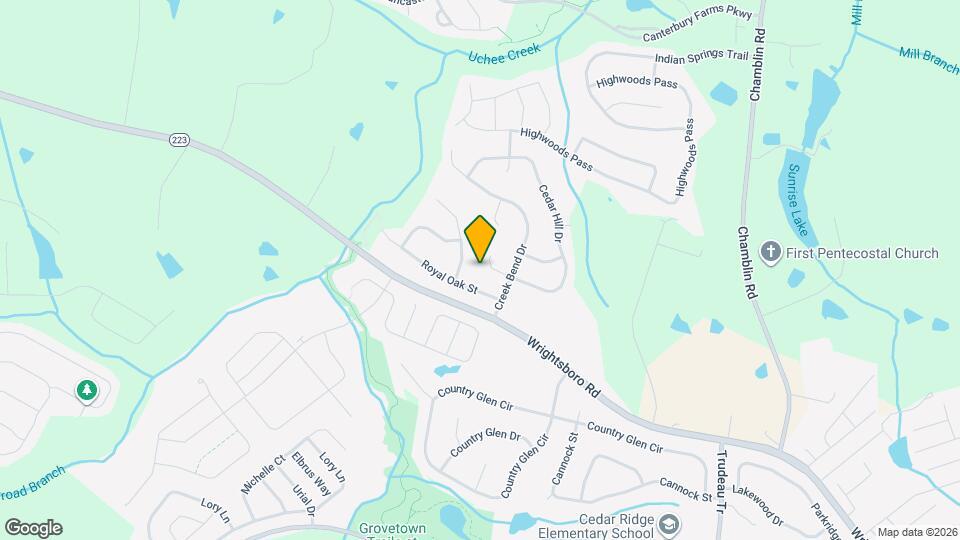 1507 Cedar Hill Trail Map and Location Details