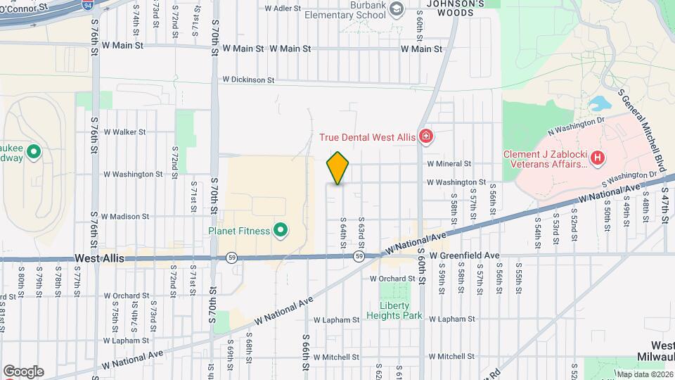 1109 S 64th St, Unit 2 Map and Location Details