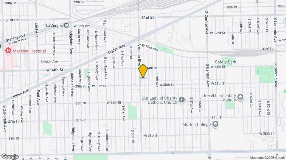3431 S Austin Blvd Map and Location Details