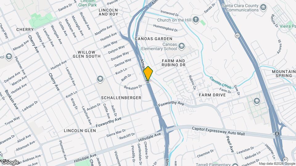 Almaden Park Apartments Map and Location Details
