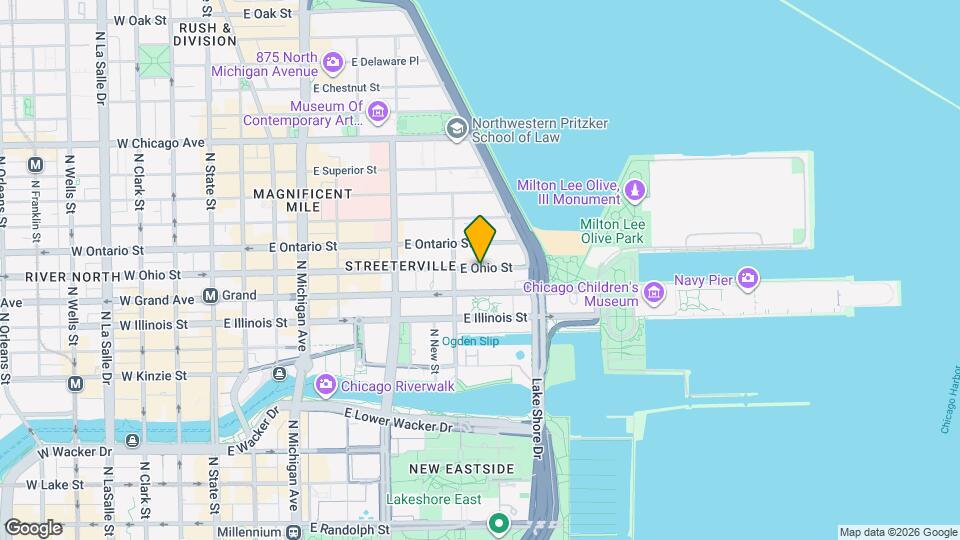 435 E Ohio St Map and Location Details