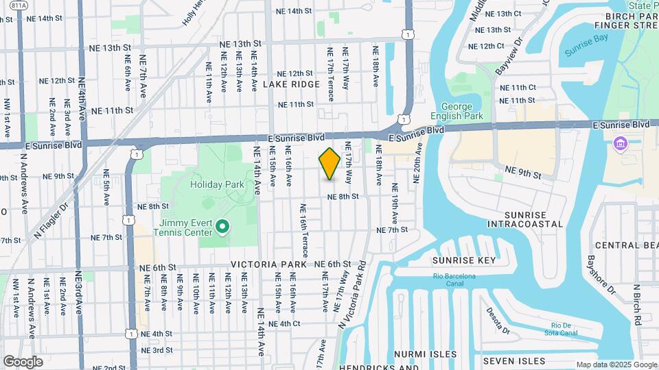 819 NE 17th Ter Map and Location Details
