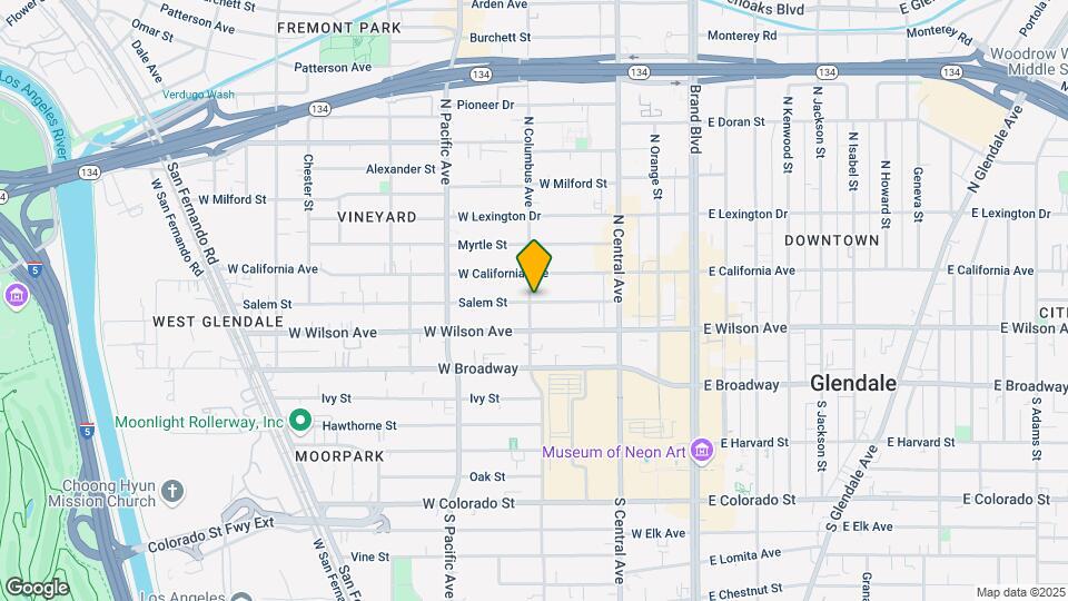 232-236 1/2 N Columbus Ave Mapa y Detalles de la Ubicación