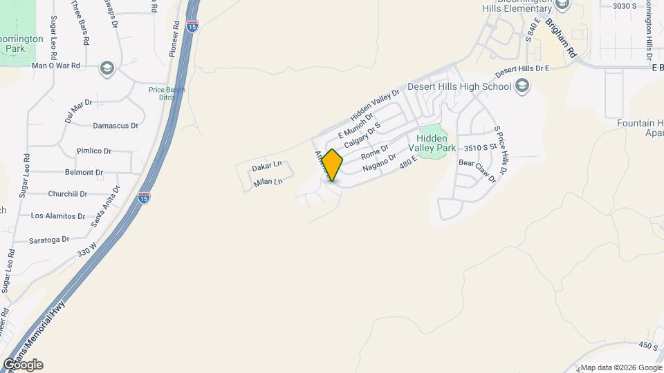 3633 S Atlanta Ln Map and Location Details