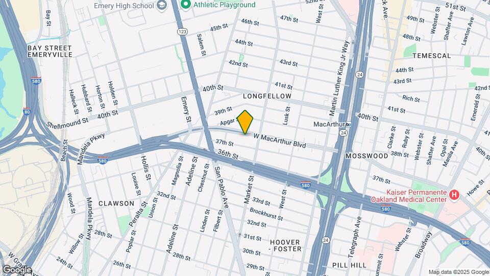 939 W MacArthur Blvd Mapa y Detalles de la Ubicación