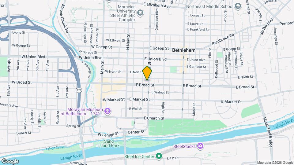 93 E Broad St Map and Location Details