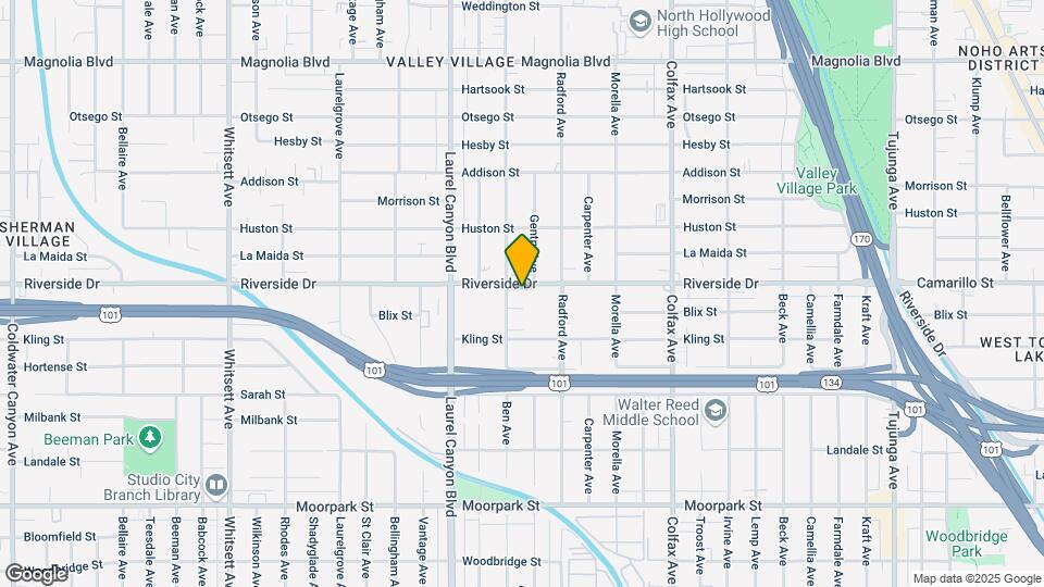 11940 Riverside Dr Mapa y Detalles de la Ubicación