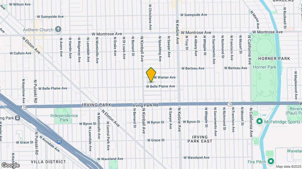 3332 W Belle Plaine Ave Map and Location Details