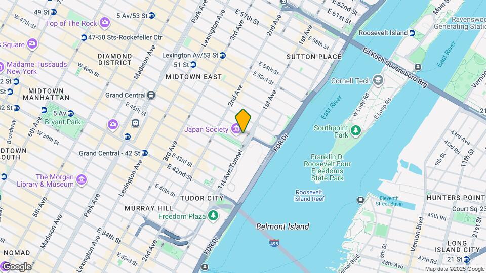 845 United Nations Plaza Mapa y Detalles de la Ubicación