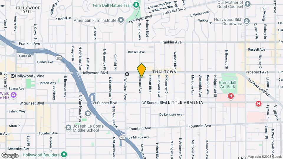 1634 N Serrano Ave Map and Location Details