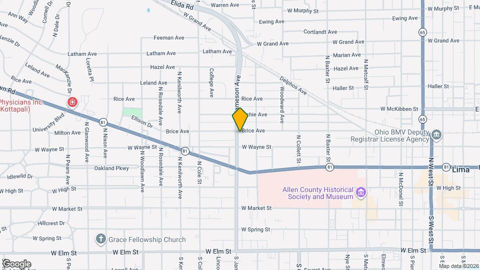 426 N Jameson Ave Map and Location Details
