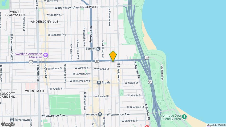 5121 N Kenmore Ave Map and Location Details