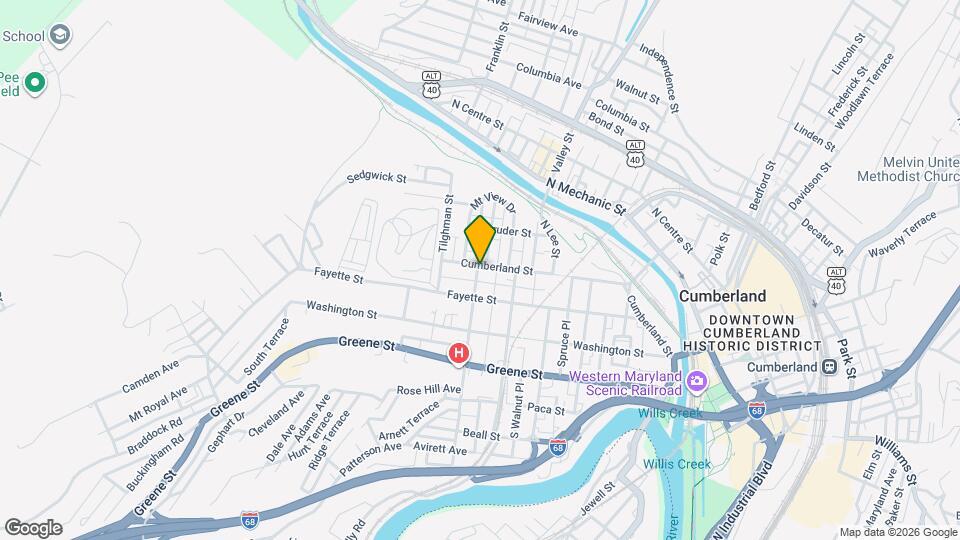 121 N Allegany St Map and Location Details