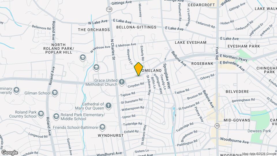 115 E Northern Pkwy Map and Location Details