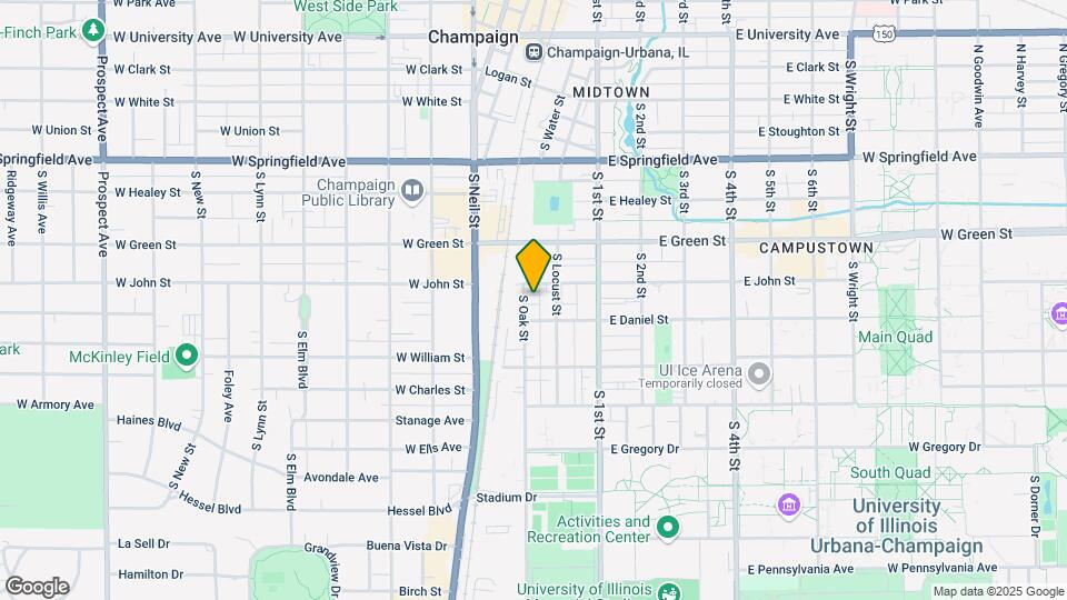 808 S Oak St Map and Location Details