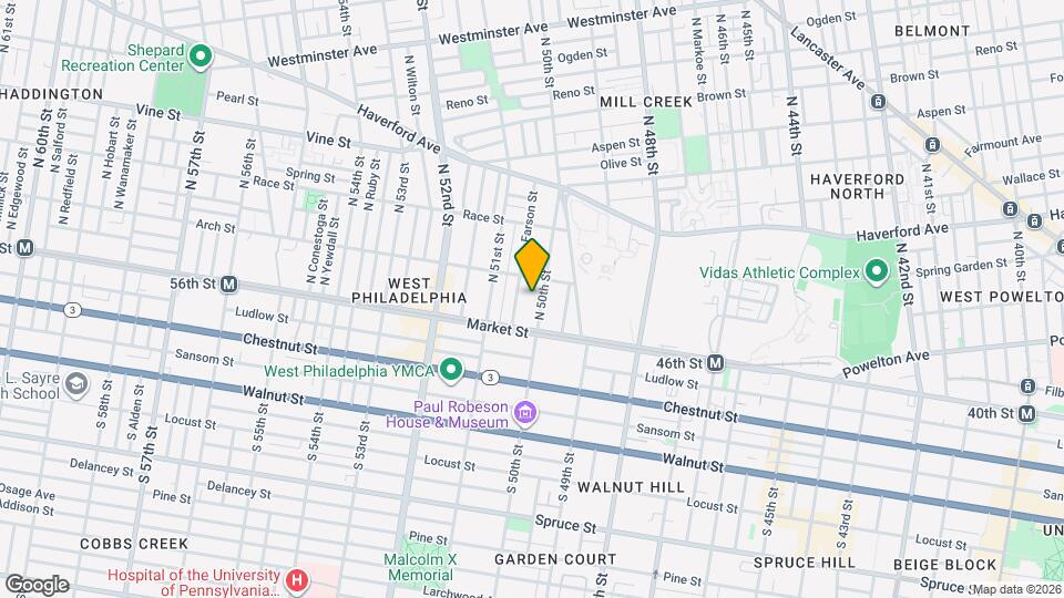 28 N 50th St Map and Location Details