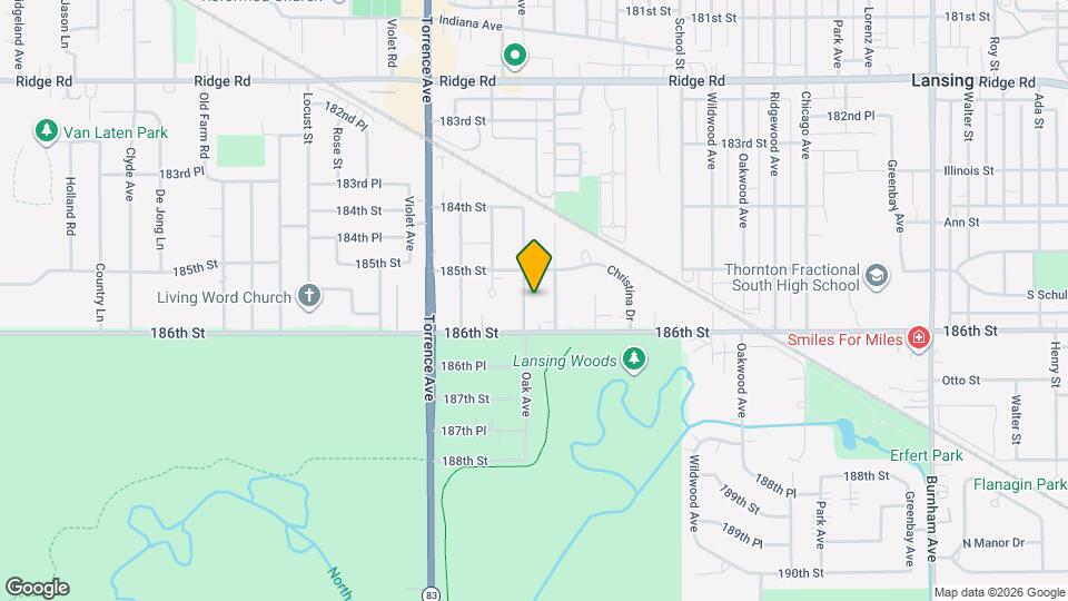 18523 Oak Ave Mapa y Detalles de la Ubicación