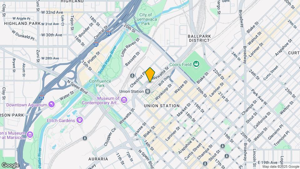 1750 Wewatta St Map and Location Details