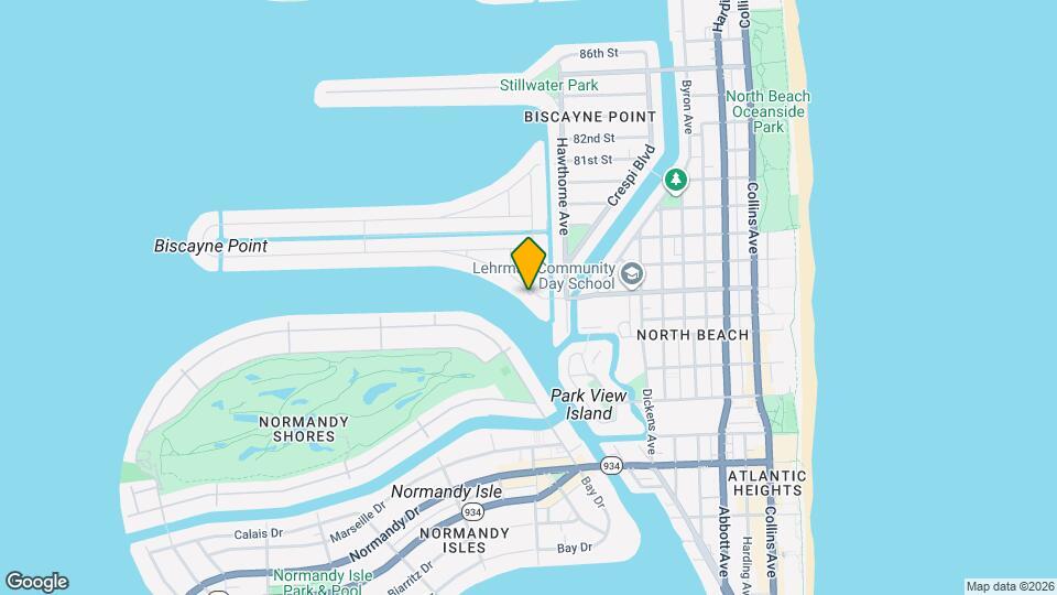 1170 S Biscayne Point Rd Map and Location Details