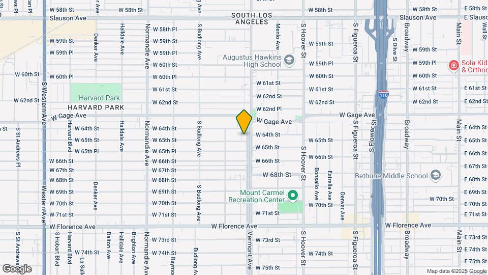 6417 S Vermont Ave Map and Location Details