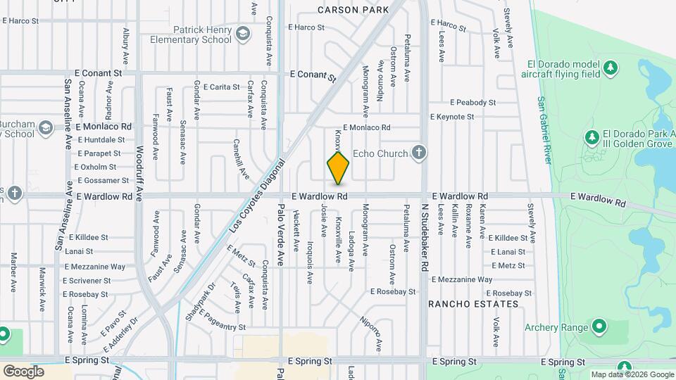 6521 E Wardlow Rd Map and Location Details