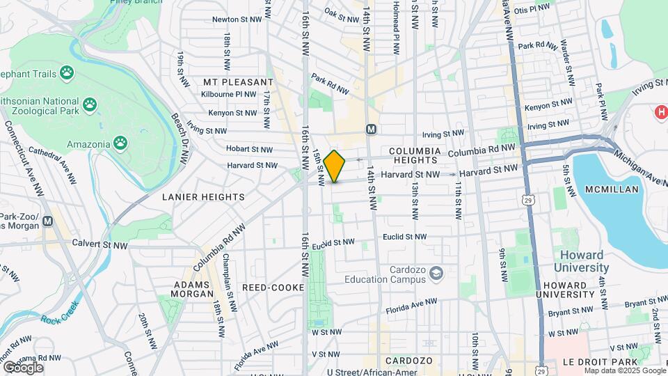 1466 Harvard St NW Map and Location Details