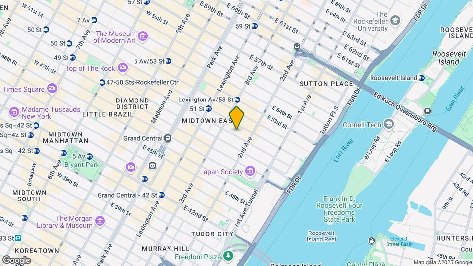 227 E 50th St Map and Location Details