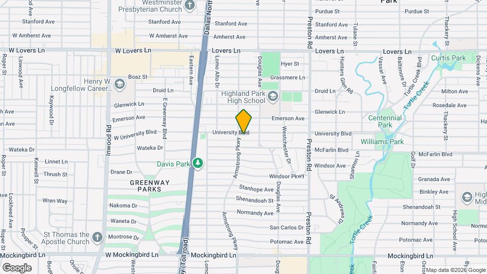 4323 University Blvd Map and Location Details