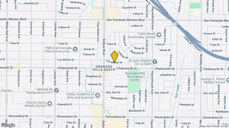 16908 Los Alimos St Map and Location Details
