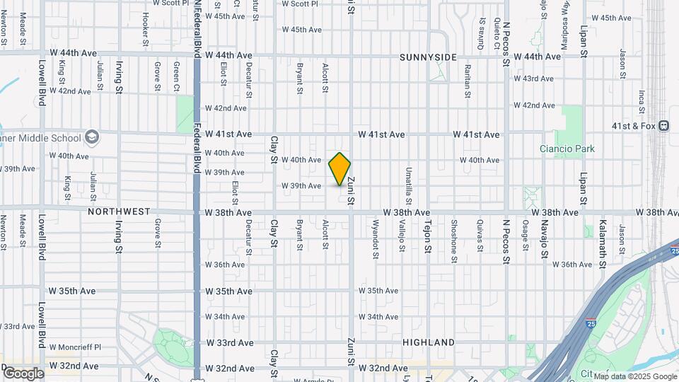 2430 W 39th Ave Map and Location Details