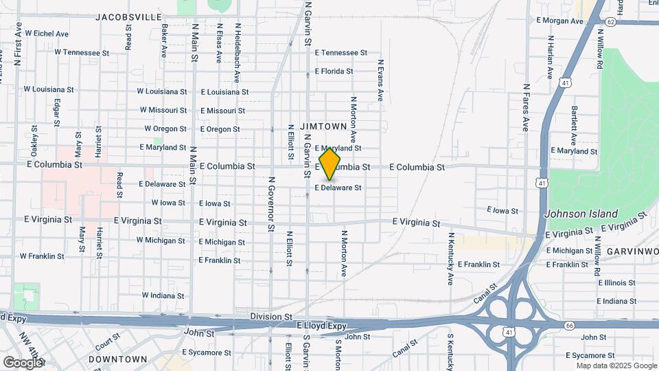624 E Delaware St Map and Location Details
