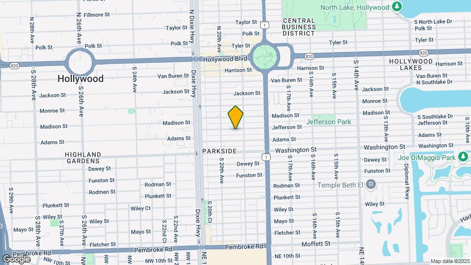 1922 Jefferson St Map and Location Details