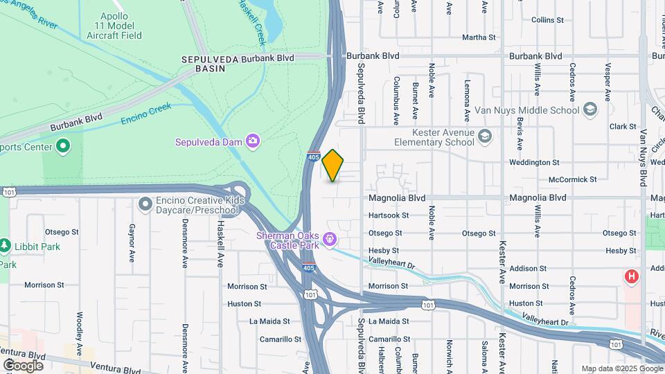 15357 Magnolia Blvd Map and Location Details