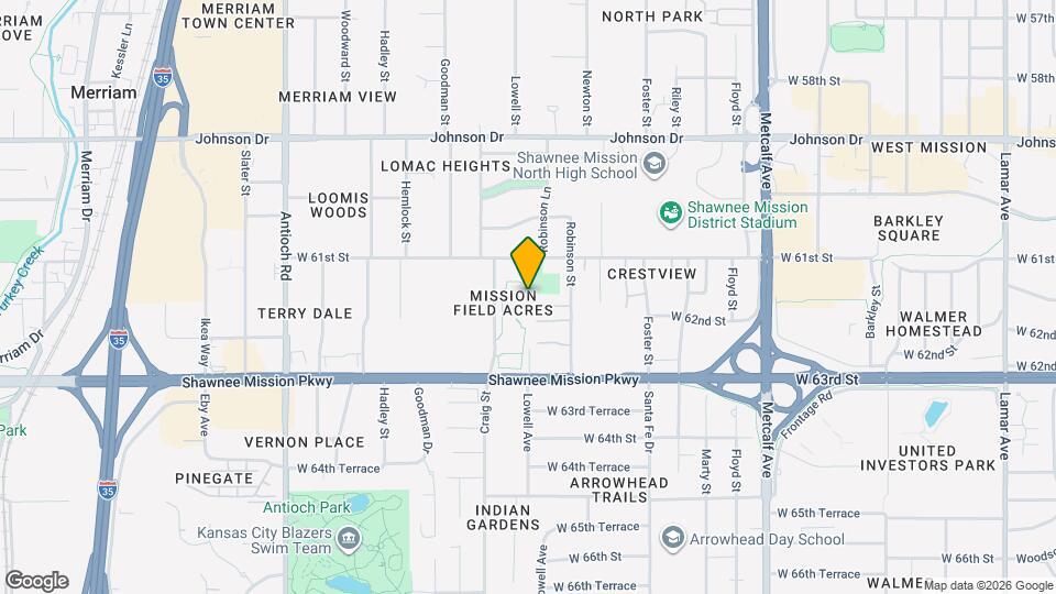 7838 W 61st Terrace Map and Location Details