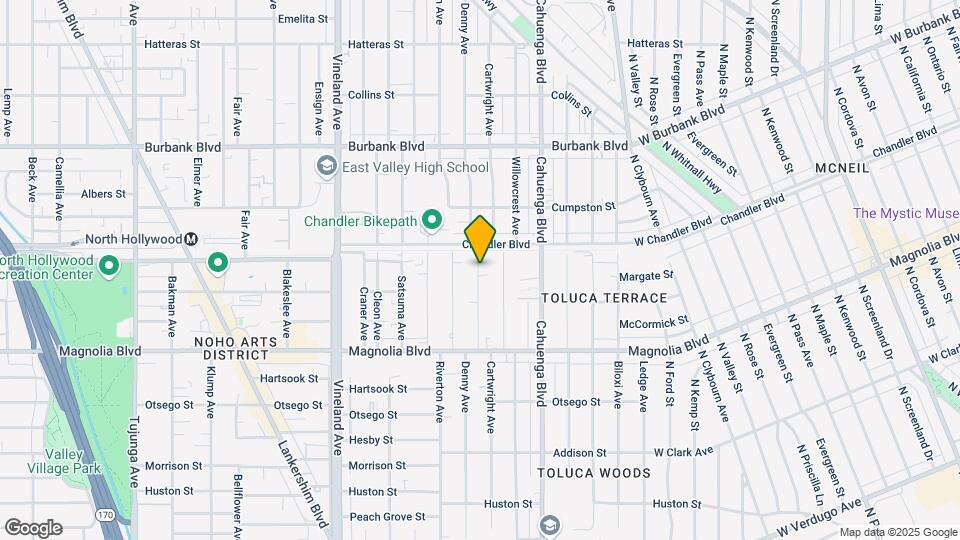5340 Denny Ave Map and Location Details
