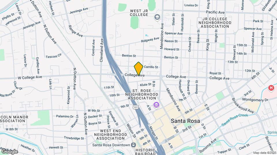 340 College Ave Map and Location Details